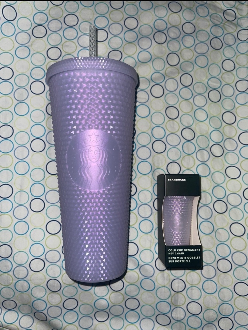Starbucks 2021 Icy Bling Lilac Holiday Exclusive, 24 oz & Keychain